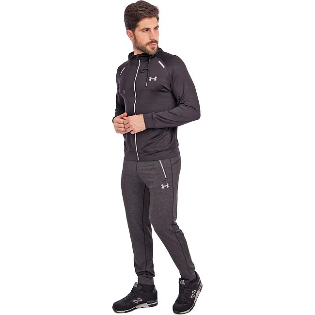 Распродажа! Спортивный костюм кофта на молнии и брюки UNDER ARMOUR CO-1833-8817-BK (Черный)