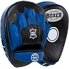 Лапа боксерская изогнутая тренировочная кожа BOXER 2010-01 19х23х4см 2штуки (Черный-синий)