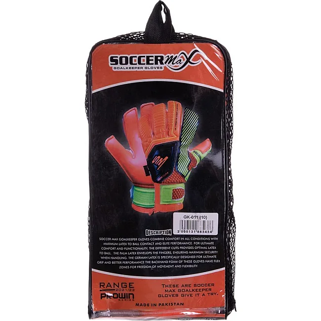 Воротарські рукавички
 професійні із захистом пальців SOCCERMAX GK-011
 7-11