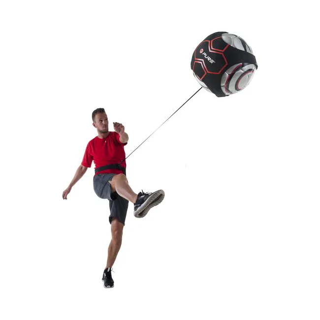 Футбольный тренажер Pure2Improve Tethered Ball, черно-красный
