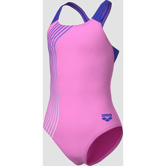 Купальник закрытый для девочек Arena SOUND TRACK SWIMSUIT SWIM PRO розовый