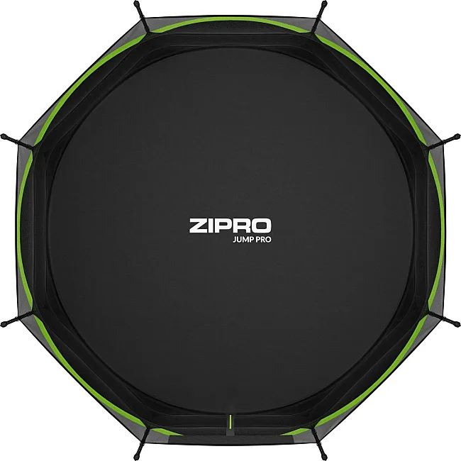 Батут Zipro Jump Pro з внутрішньою сіткою 12 футів 374 см чорно-зелений
