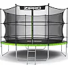 Батут Zipro Jump Pro з внутрішньою сіткою 12 футів 374 см чорно-зелений