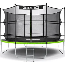 Батут Zipro Jump Pro с внутренней сеткой 12 футов 374 см черно-зеленый