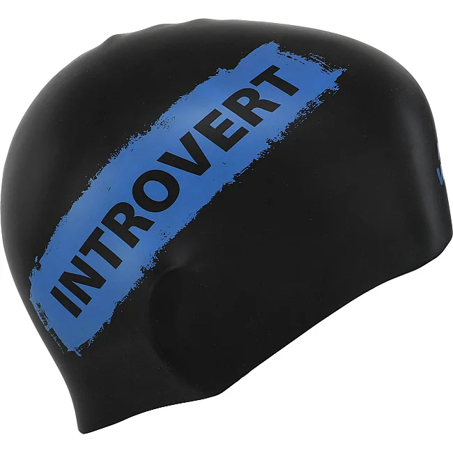 Шапочка для бассейна
 силиконовая для взрослых MADWAVE
 INTROVERT reversible M055336 (Черный-белый)