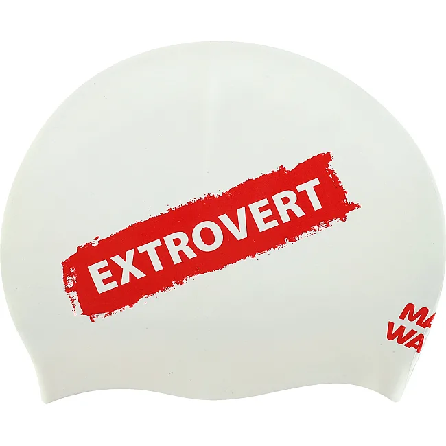 Шапочка для бассейна
 силиконовая для взрослых MADWAVE
 INTROVERT reversible M055336 (Черный-белый)