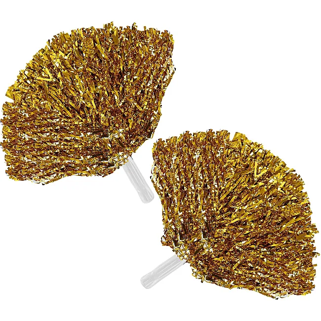 Помпони блискучі для чирлідингу з ручками SP-SPORT Pom-Poms C-0829 2шт (Золотий)