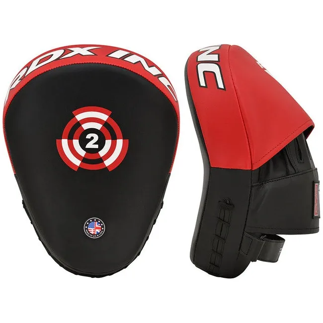 Лапы боксерские RDX T1 Curved Red/Black