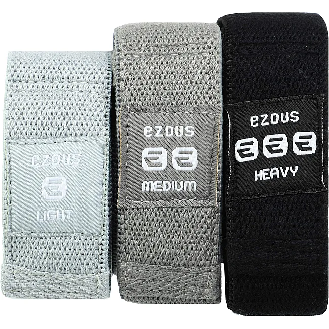 Набор резинок тканевых для упражнений ленты сопротивлений 3шт RESISTANCE STRAP EZOUS K-04