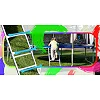 Батут THUNDER OUTSIDE PRO с наружной сеткой 8 футов 244 см черно-розовый