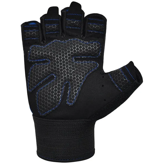 Перчатки для фитнеса RDX W1 HALF BLUE PLUS