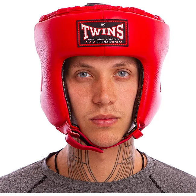 Шлем для бокса открытый
 кожаный TWINS

 HGL8 (Синий)