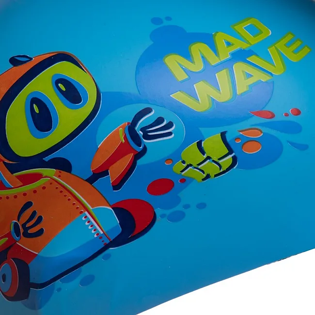 Шапочка для бассейна силиконовая юниорская MADWAVE Junior MAD BOT M057915 (Красный)