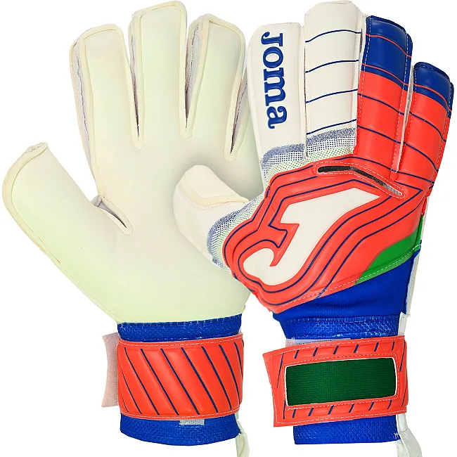 Вратарские перчатки
 профессиональные с защитой пальцев JOMA

 BRAVE 401183-220
 7-12 (Белый-красный-синий)