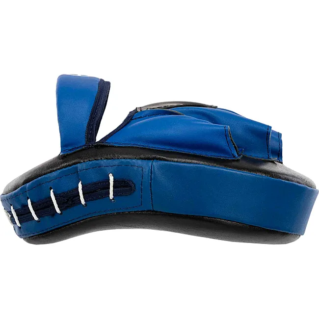 Лапа боксерская изогнутая тренировочная кожа BOXER
 2010-01 19х23х4см 2штуки (Черный-синий)