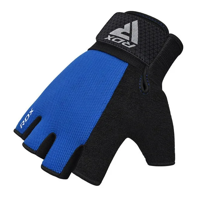 Перчатки для фитнеса RDX W1 HALF BLUE PLUS