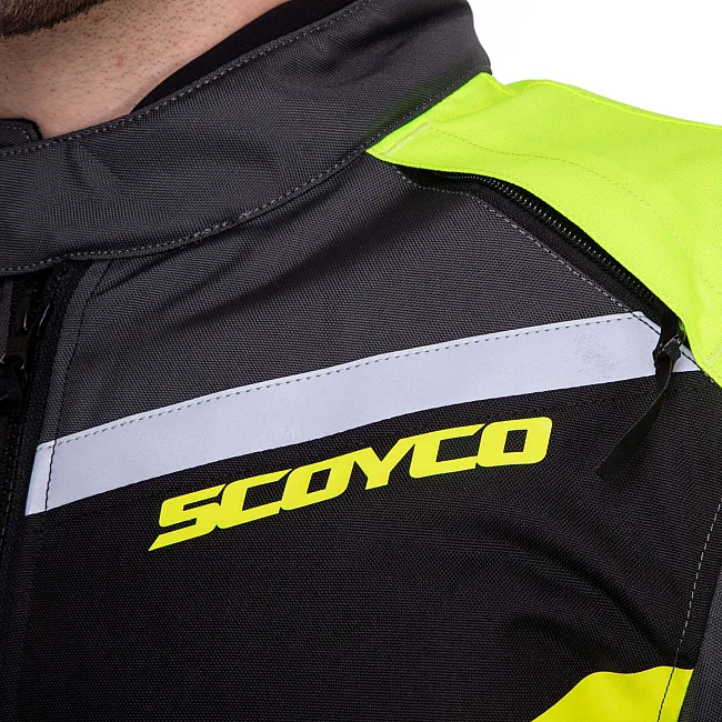 Мотокуртка SCOYCO JK92 (Черный-салатовый)