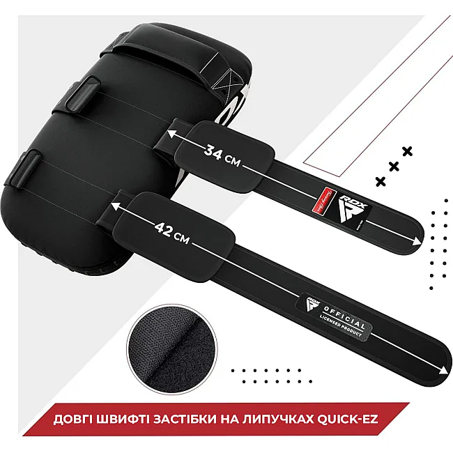 Пади для тайського боксу RDX T1 Curved Thai Kick Pad Black (1 шт.)