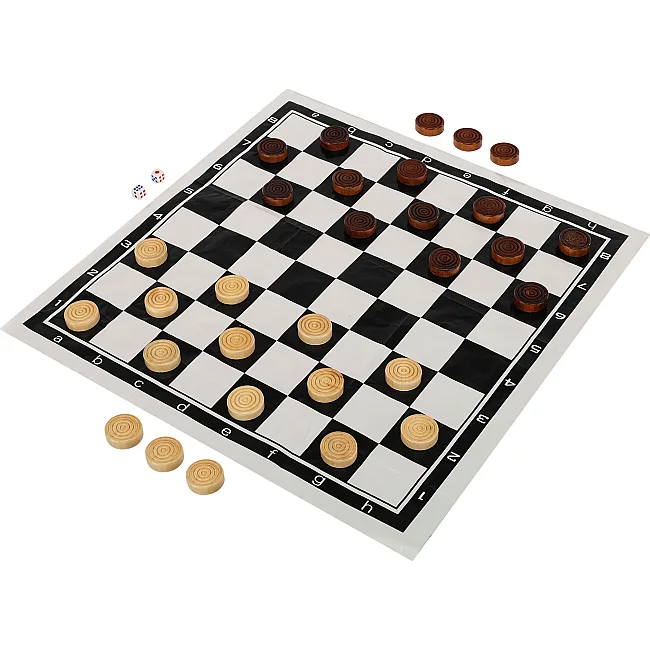 Шашки с виниловым игровым полем SP-SPORT
 3107-29