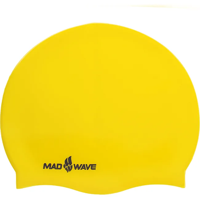 Шапочка для басейну силіконова для дорослих MADWAVE INTENSIVE M053501 (Жовтий)
