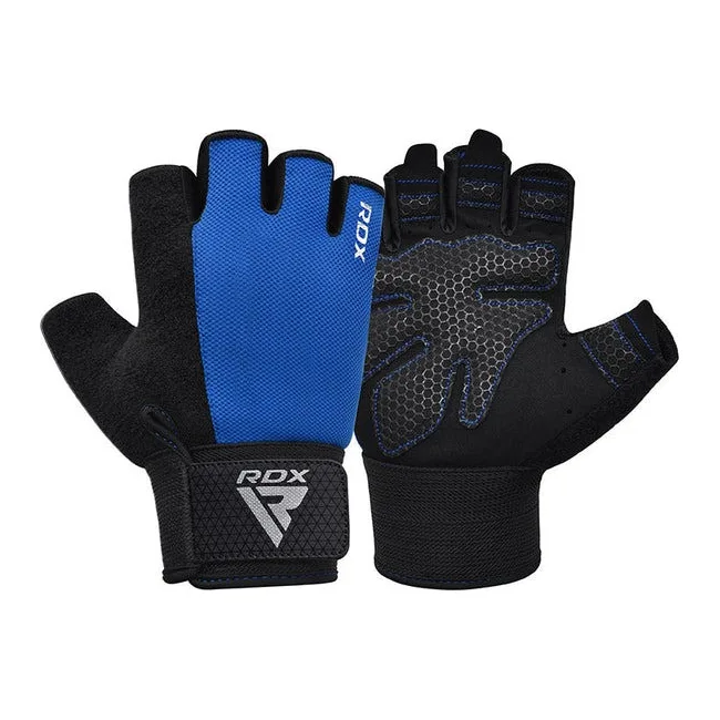 Перчатки для фитнеса RDX W1 HALF BLUE PLUS