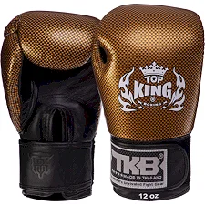 Перчатки для бокса кожаные TOP KING Super Snake TKBGEM-02 8-18унций (Черный-золотой)