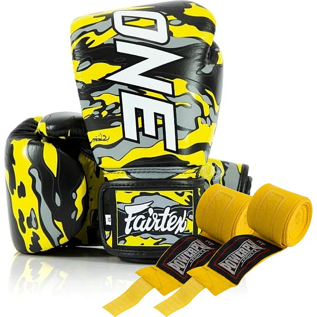 Перчатки боксерские Fairtex BGV-ONE X STBG (натуральная кожа) (бинты в комплекте)