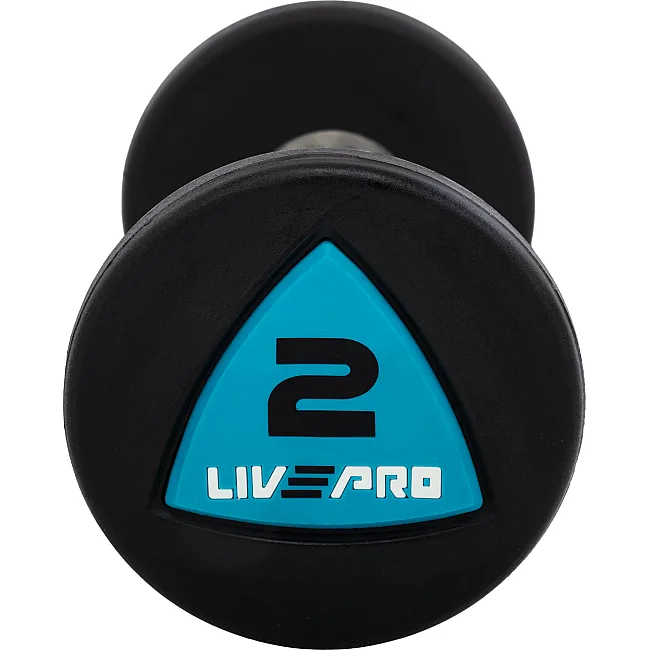 Гантели профессиональные
 с полиуретановым покрытием LiveUp LP8002-2 2шт по 2кг