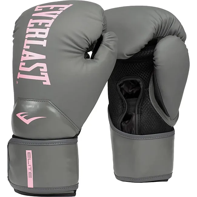 Боксерські рукавиці Everlast ELITE 2 BOXING GLOVES сірий, рожевий 14 унцій