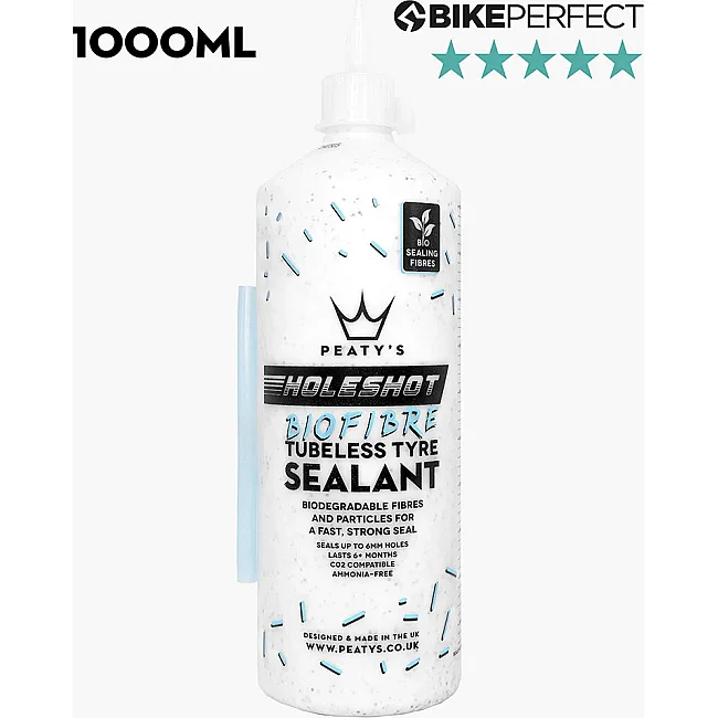 Герметик бескамерный Peaty's Holeshot BioFibre Tubeless Tyre Sealant, 1L