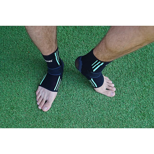 Бандажи на голеностоп POWER SYSTEM PS-6022 Ankle Support Evo Black/Blue (пара)