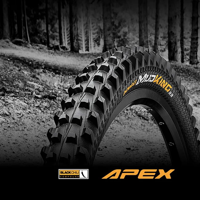 Бескамерная покрышка CONTINENTAL MudKing, 27.5"x1.80, 47-584, черная, складная, BlackChili, ProTection, Skin, 550гр.