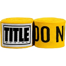 Бинты для бокса TITLE Boxing Print 450см Gold Black