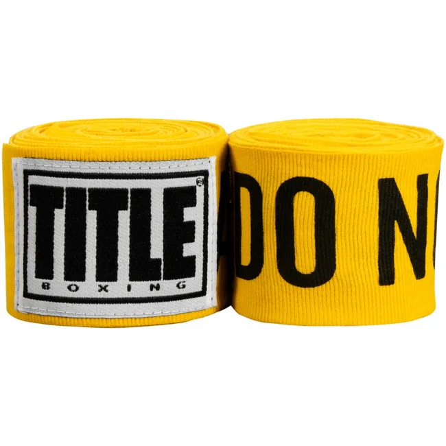 Бинти для боксу TITLE Boxing Print 450см Gold Black