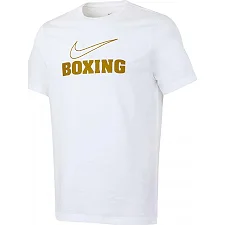 Футболка чоловіча NIKE Mens Boxing WM Tee White Metallic Gold