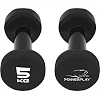 Гантели виниловые POWERPLAY 4125 Achilles 2x5кг. Черные (пара - 2шт)