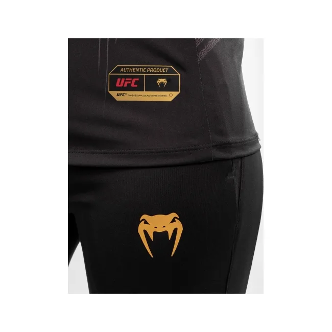 Женская футболка VENUM Authentic UFC FightNight Dry Tech Black Gold