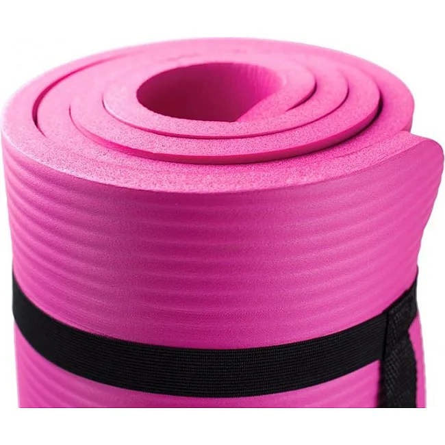 Коврик для фитнеса и йоги POWER SYSTEM PS-4017 NBR Plus Pink (180х61х1)