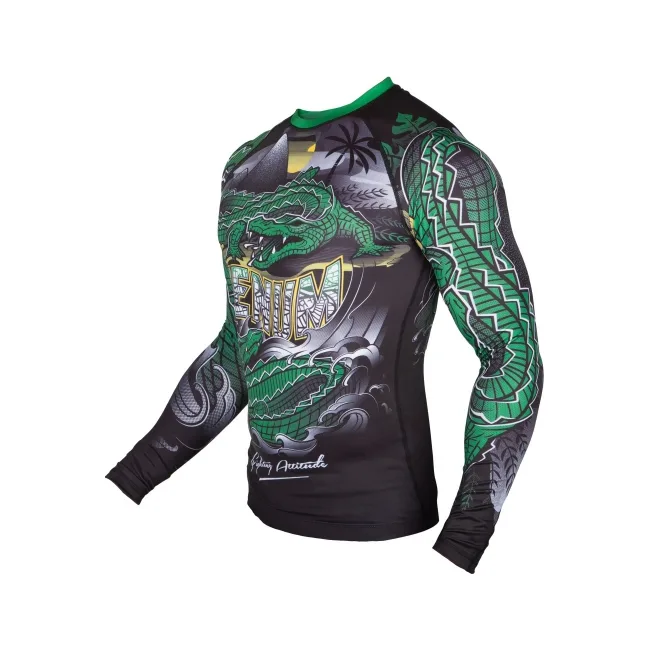 Рашгард VENUM Crocodile Long Sleeves Black Green