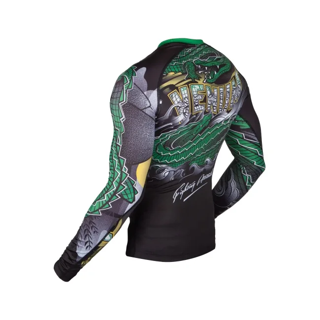 Рашгард VENUM Crocodile Long Sleeves Black Green