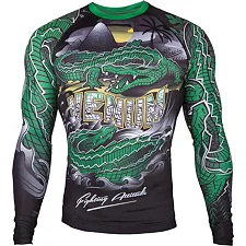 Рашгард VENUM Crocodile Long Sleeves Black Green