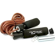 Скакалка кожаная 7SPORTS Pro Fitness 300см. с обвесниками SK-2 черная