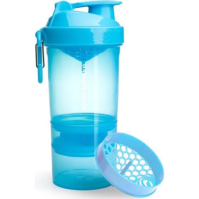 Спортивный шейкер SMARTSHAKE Original2GO 600мл Neon Blue