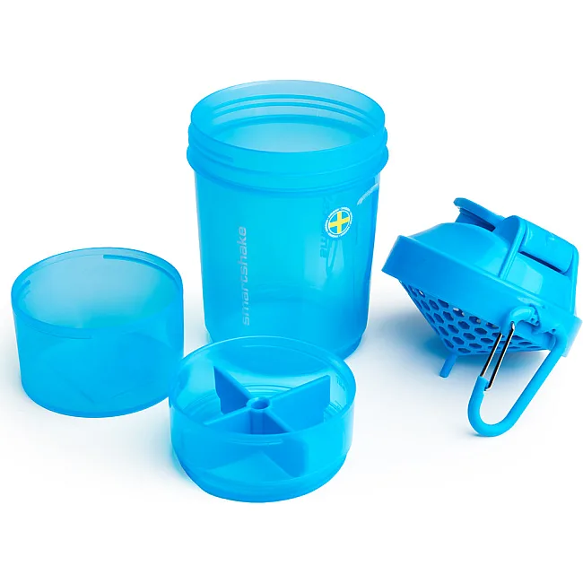 Спортивный шейкер SMARTSHAKE Original2GO 600мл Neon Blue