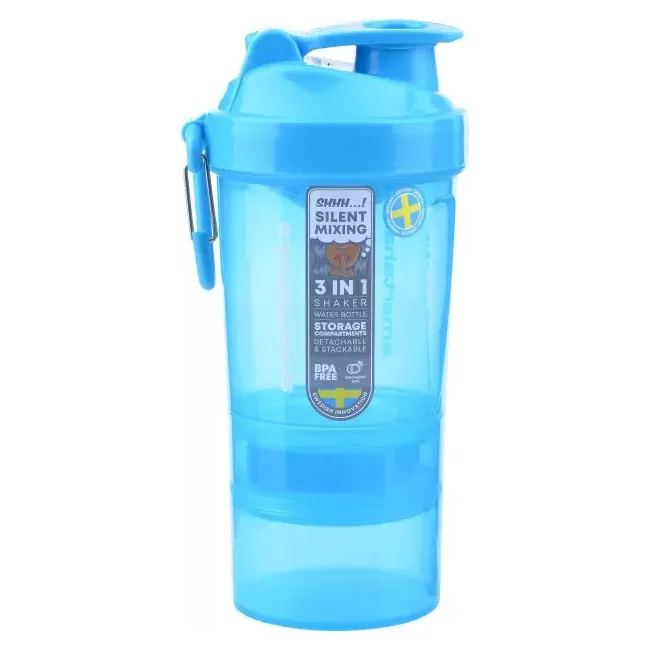 Спортивный шейкер SMARTSHAKE Original2GO 600мл Neon Blue
