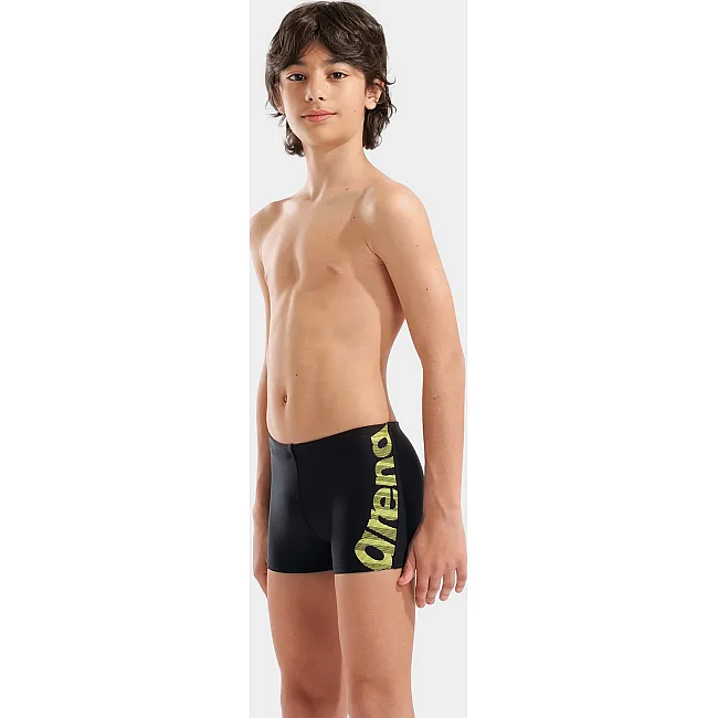 Плавки-шорты для мальчиков Arena GRAPHIC SWIM SHORT черный, желтый (для детей)