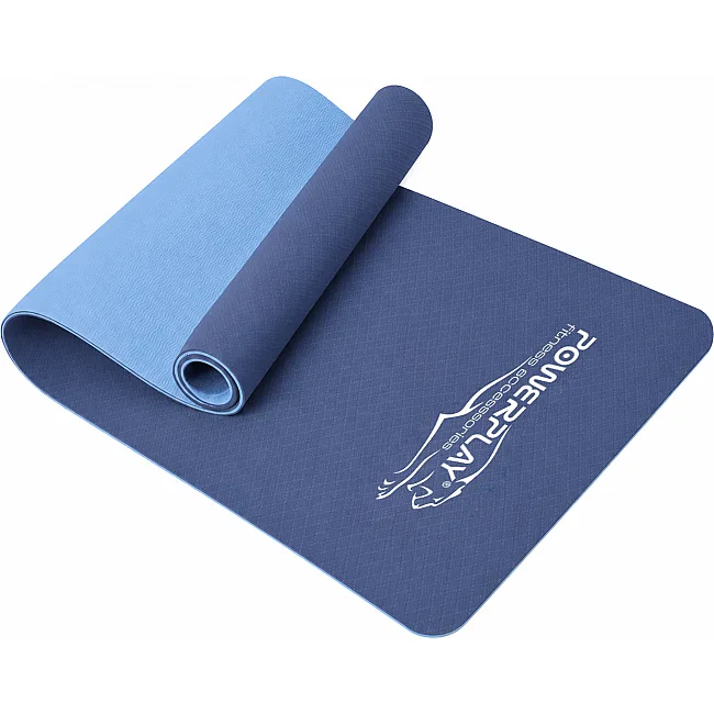 Коврик для йоги и фитнеса PowerPlay 4150 TPE Premium Performance Mat Океанический (183x61x0.6 см.)