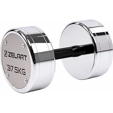 Гантель професійна сталева хромована ZELART TA-7048-37_5 (Хром)