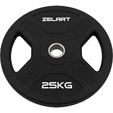 Млинці диски TPU 2 Handle металева втулка ZELART TA-6995-25 (Чорний)