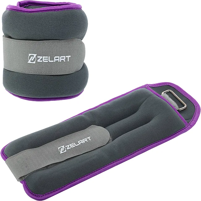 Утяжелители для ног и рук ZELART FI-5733-3 2x1,5кг (Серый-фиолетовый)